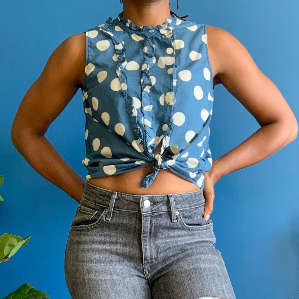 Marc By Marc Jacobs ruffled Polka Dot top
